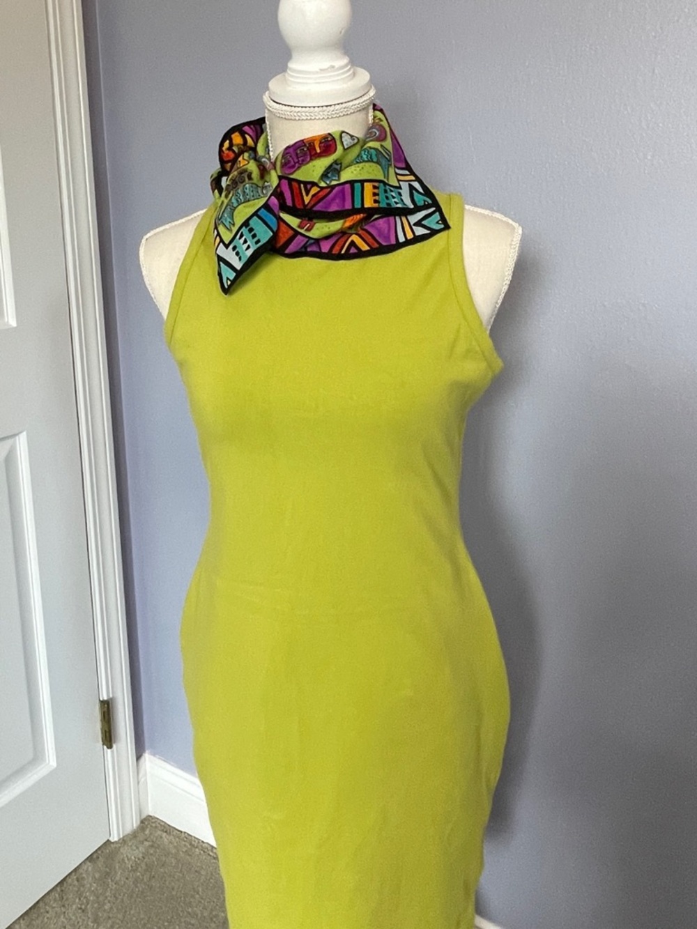 Sleeveless Bodycon Dress Duo - Pink & Lime - Picture 4 of 14